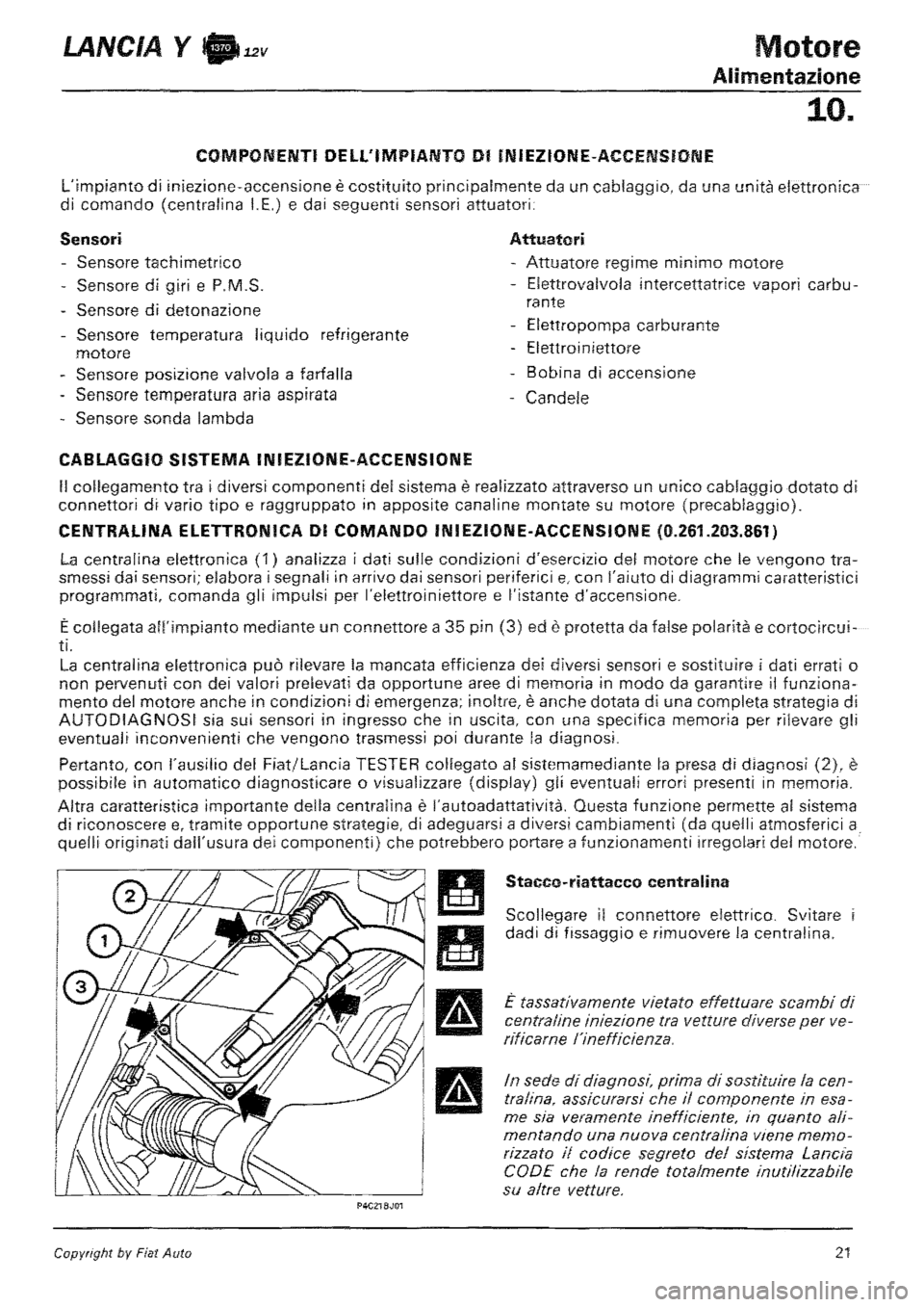 LANCIA Y 1997 Service Repair Manual LANCIA Y 1997 Service Repair Manual