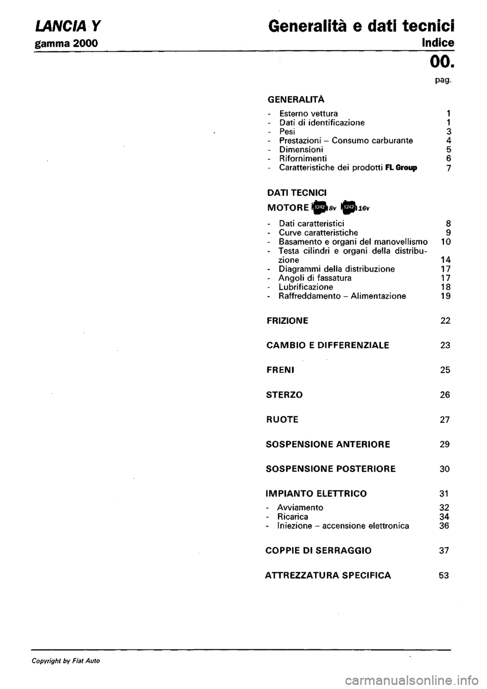 LANCIA Y 1997 Service Repair Manual LANCIA Y 1997 Service Repair Manual