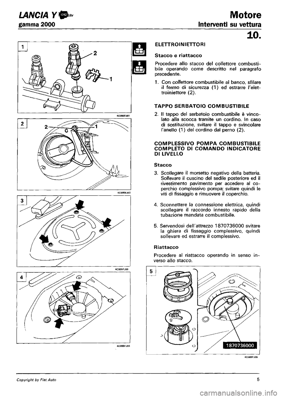 LANCIA Y 1997 Service Repair Manual LANCIA Y 1997 Service Repair Manual