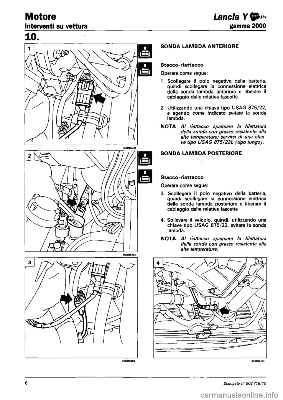 LANCIA Y 1997 Service Repair Manual LANCIA Y 1997 Service Repair Manual