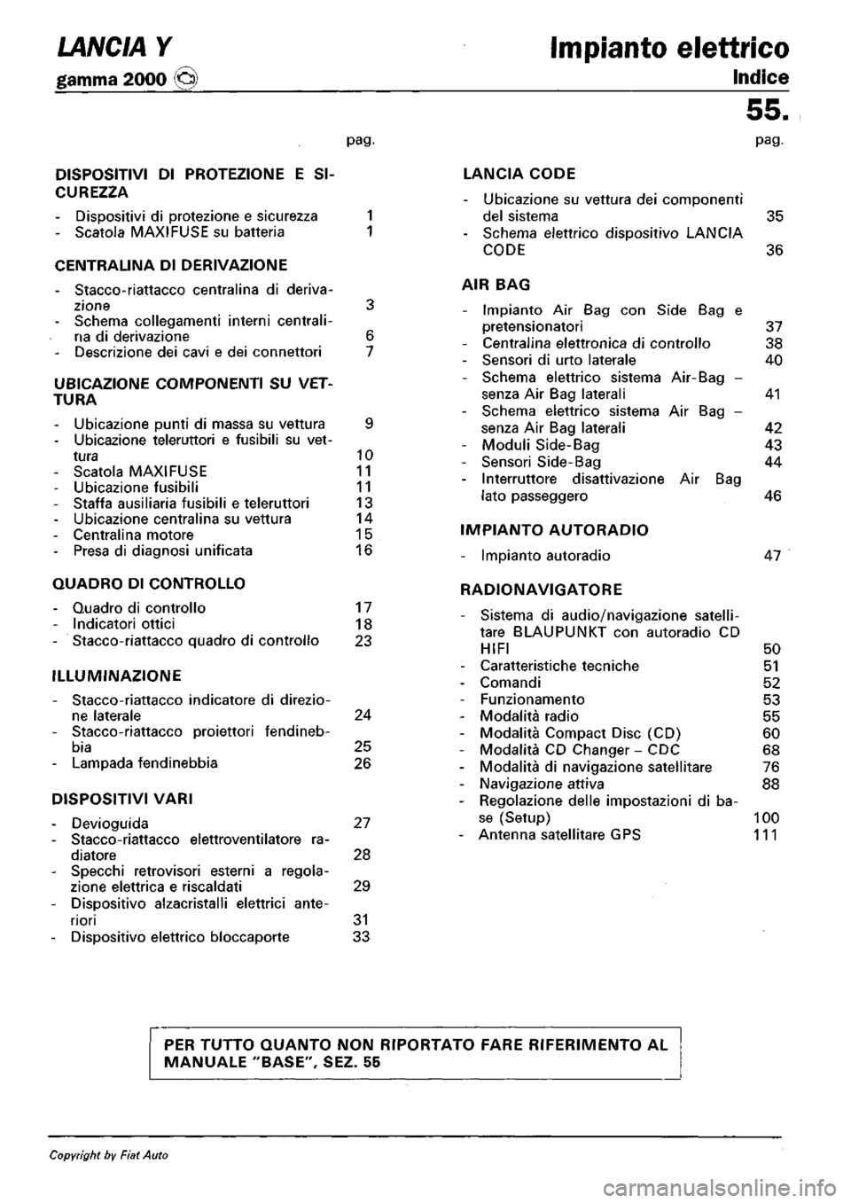 LANCIA Y 1997 Service Repair Manual LANCIA Y 1997 Service Repair Manual