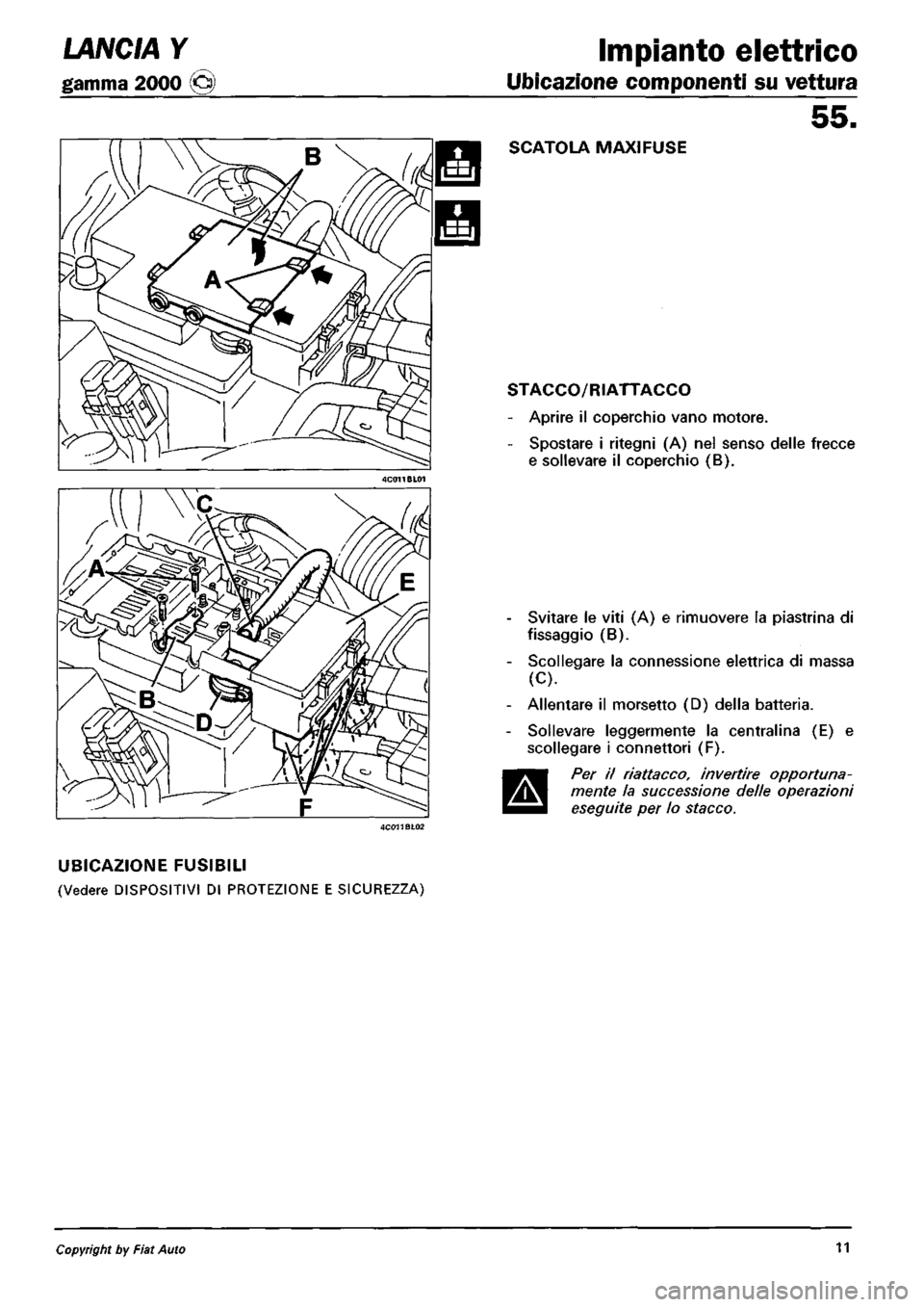 LANCIA Y 1997 Service Repair Manual LANCIA Y 1997 Service Repair Manual