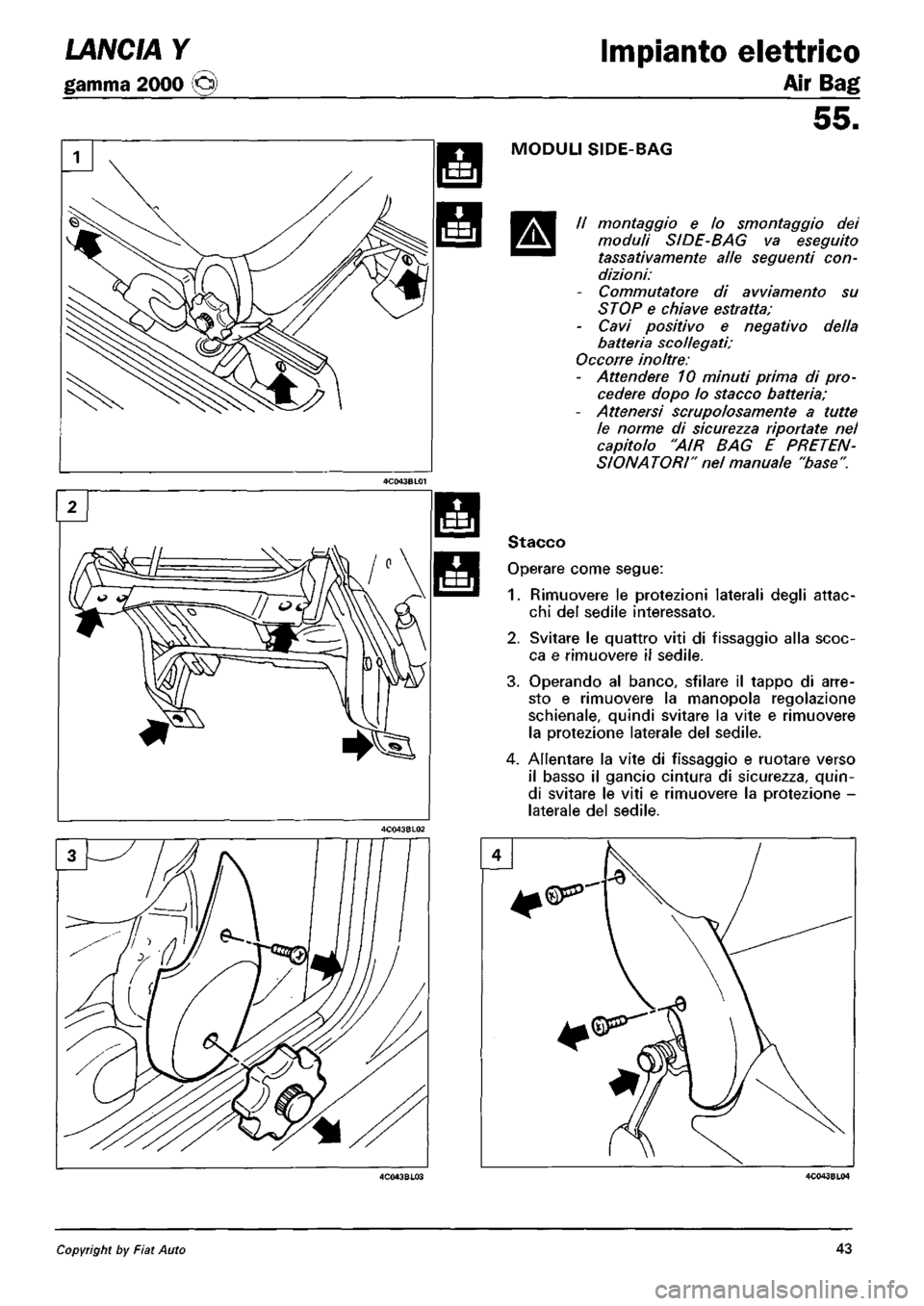LANCIA Y 1997 Service Repair Manual LANCIA Y 1997 Service Repair Manual