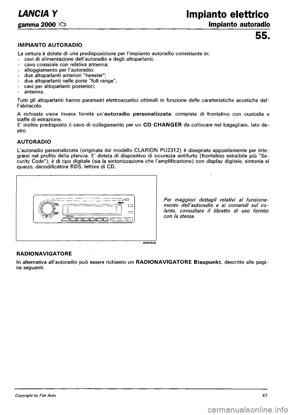 LANCIA Y 1997 Service Repair Manual LANCIA Y 1997 Service Repair Manual