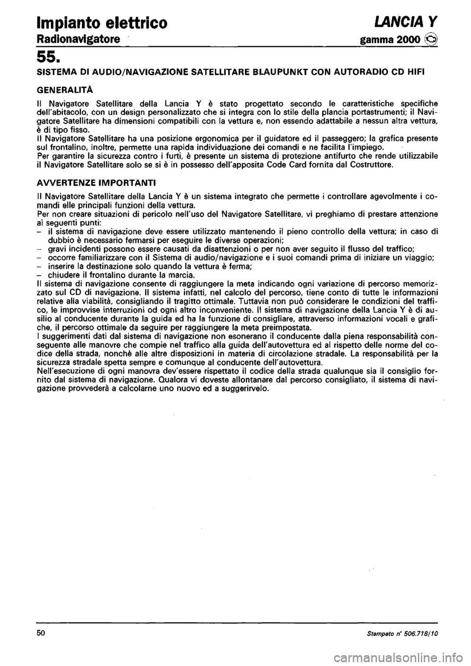 LANCIA Y 1997 Service Repair Manual LANCIA Y 1997 Service Repair Manual