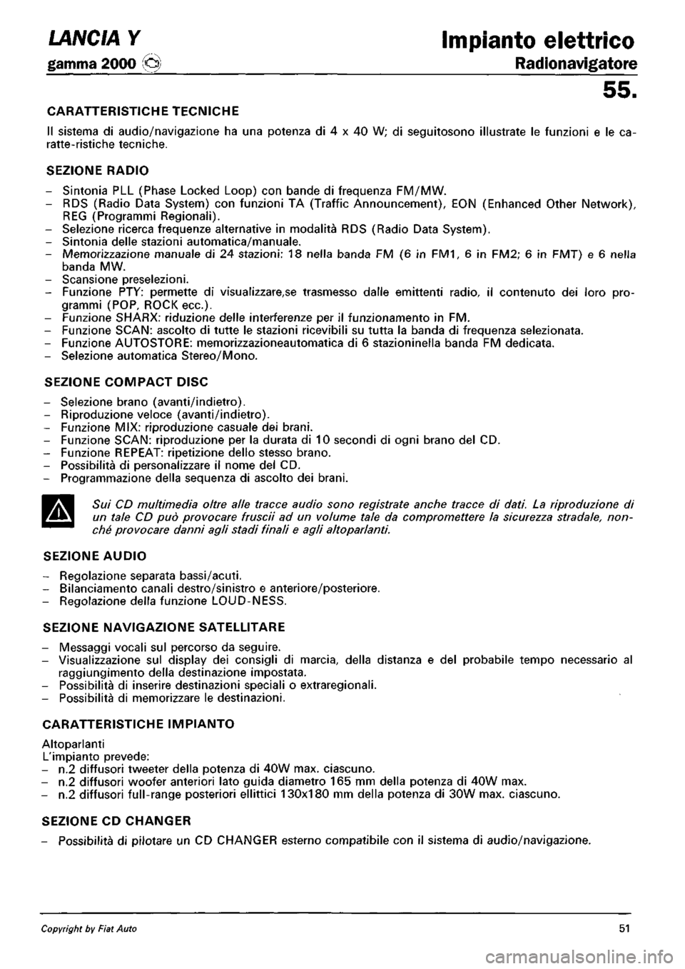 LANCIA Y 1997 Service Repair Manual LANCIA Y 1997 Service Repair Manual