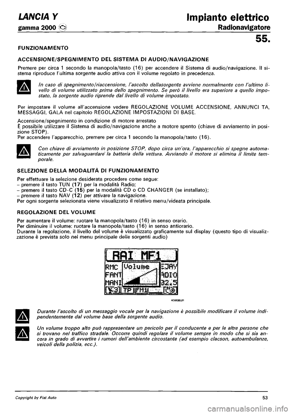 LANCIA Y 1997 Service Repair Manual LANCIA Y 1997 Service Repair Manual