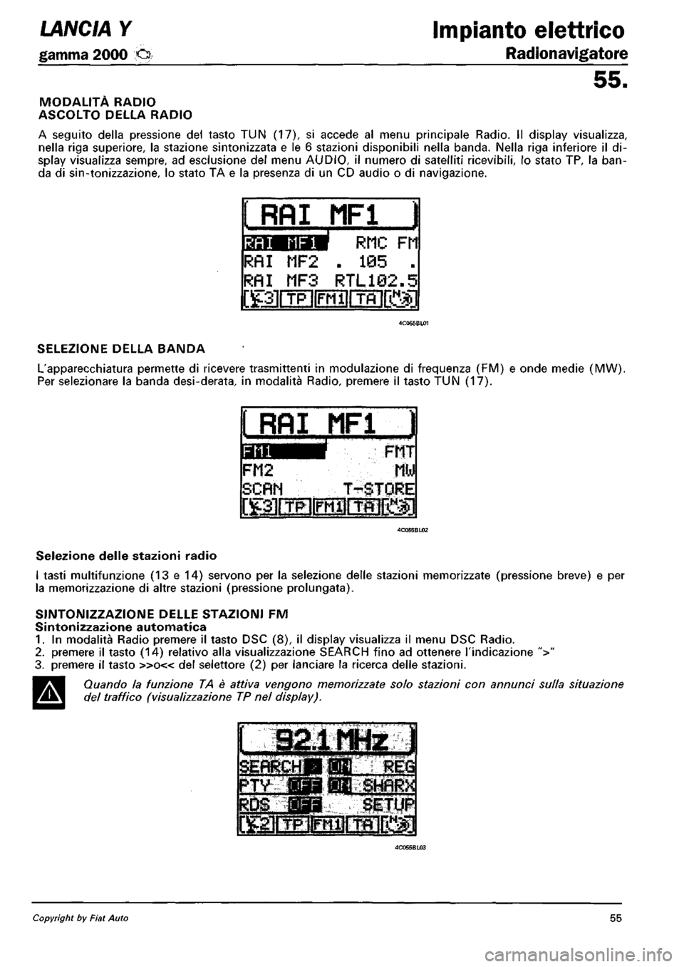 LANCIA Y 1997 Service Repair Manual LANCIA Y 1997 Service Repair Manual