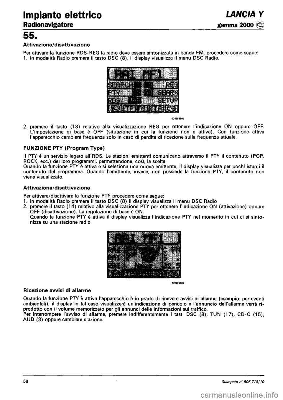 LANCIA Y 1997 Service Repair Manual LANCIA Y 1997 Service Repair Manual