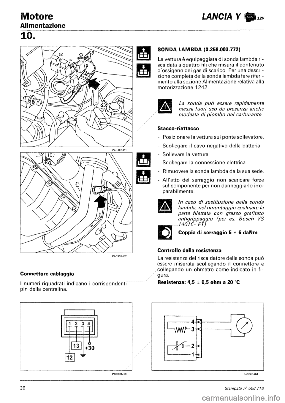 LANCIA Y 1997 Service Repair Manual LANCIA Y 1997 Service Repair Manual