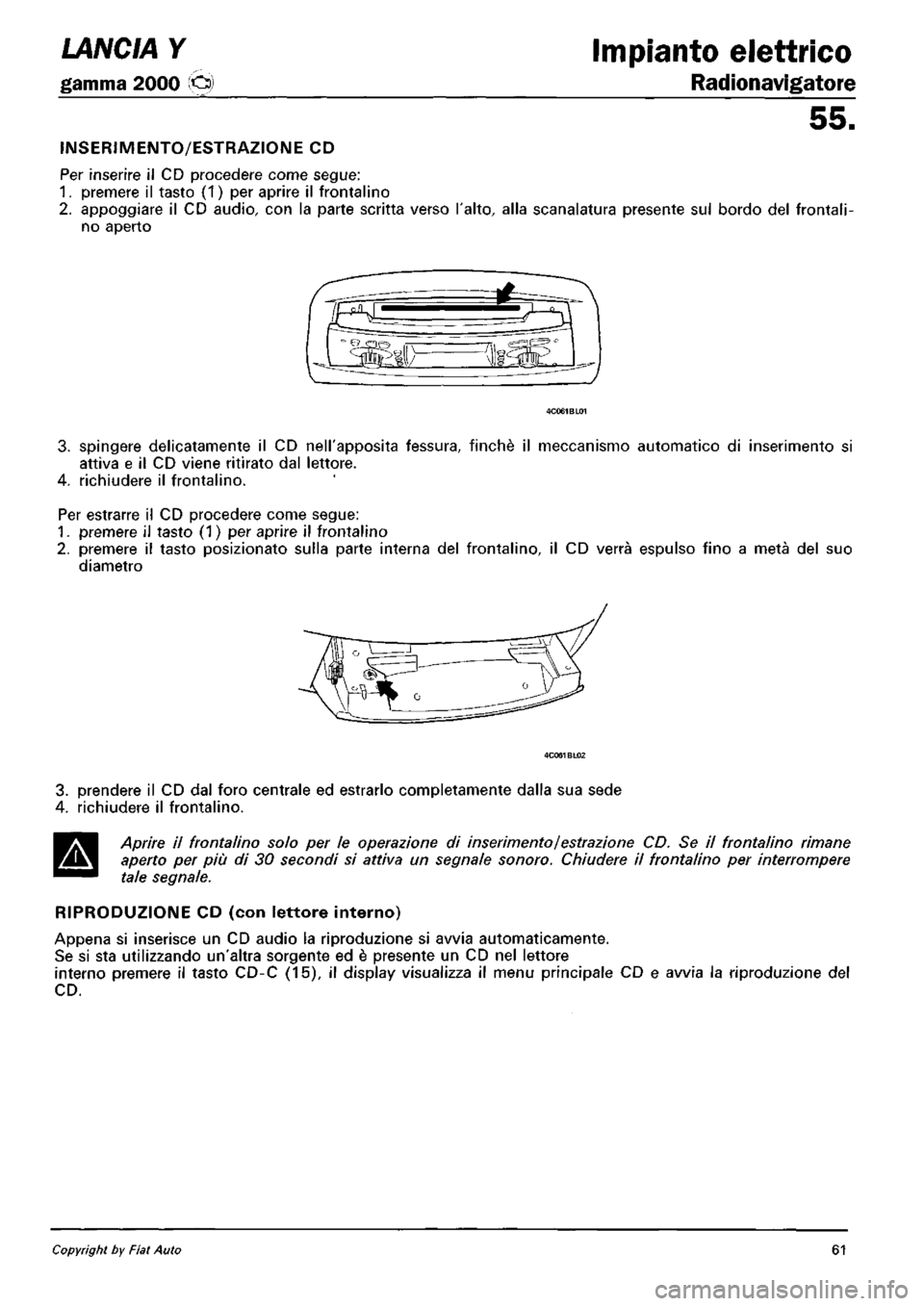LANCIA Y 1997 Service Repair Manual LANCIA Y 1997 Service Repair Manual