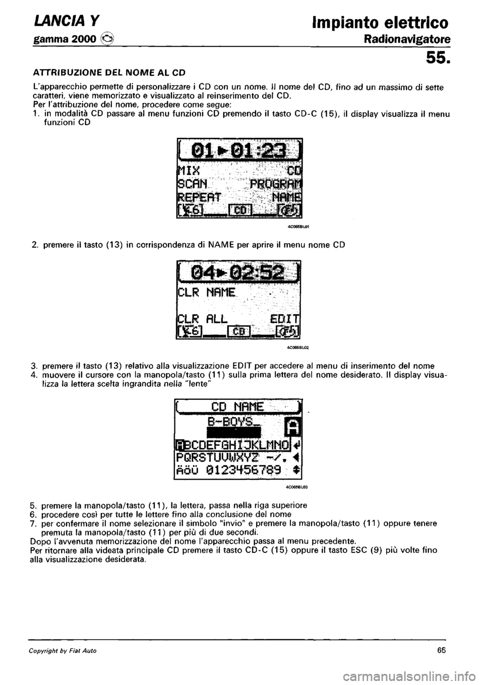 LANCIA Y 1997 Service Repair Manual LANCIA Y 1997 Service Repair Manual