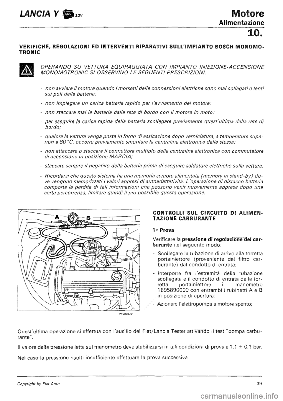LANCIA Y 1997 Service Repair Manual LANCIA Y 1997 Service Repair Manual