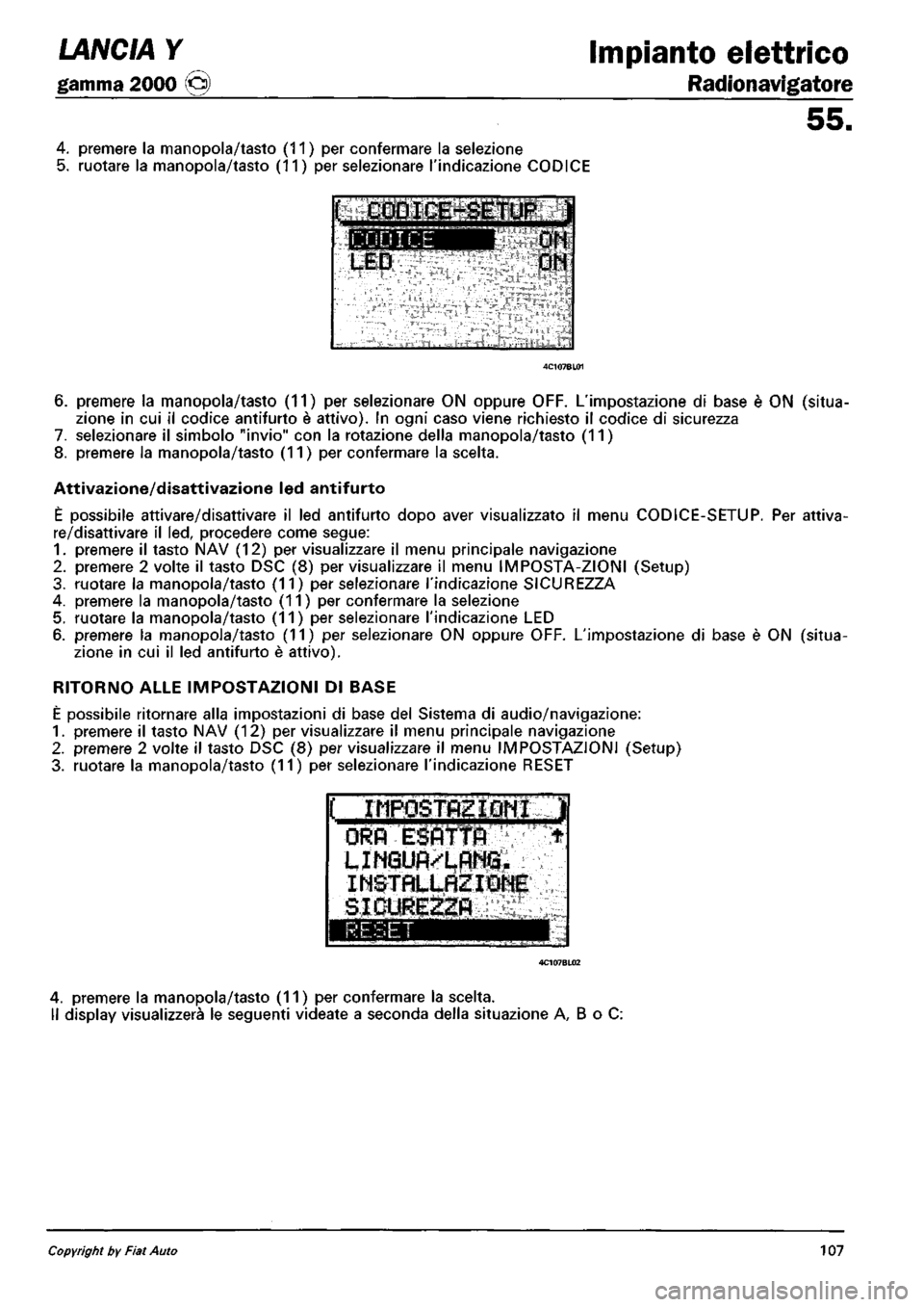 LANCIA Y 1997 Service Repair Manual LANCIA Y 1997 Service Repair Manual