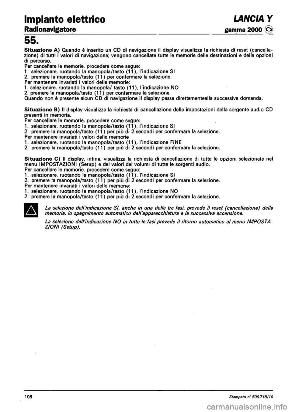 LANCIA Y 1997 Service Repair Manual LANCIA Y 1997 Service Repair Manual
