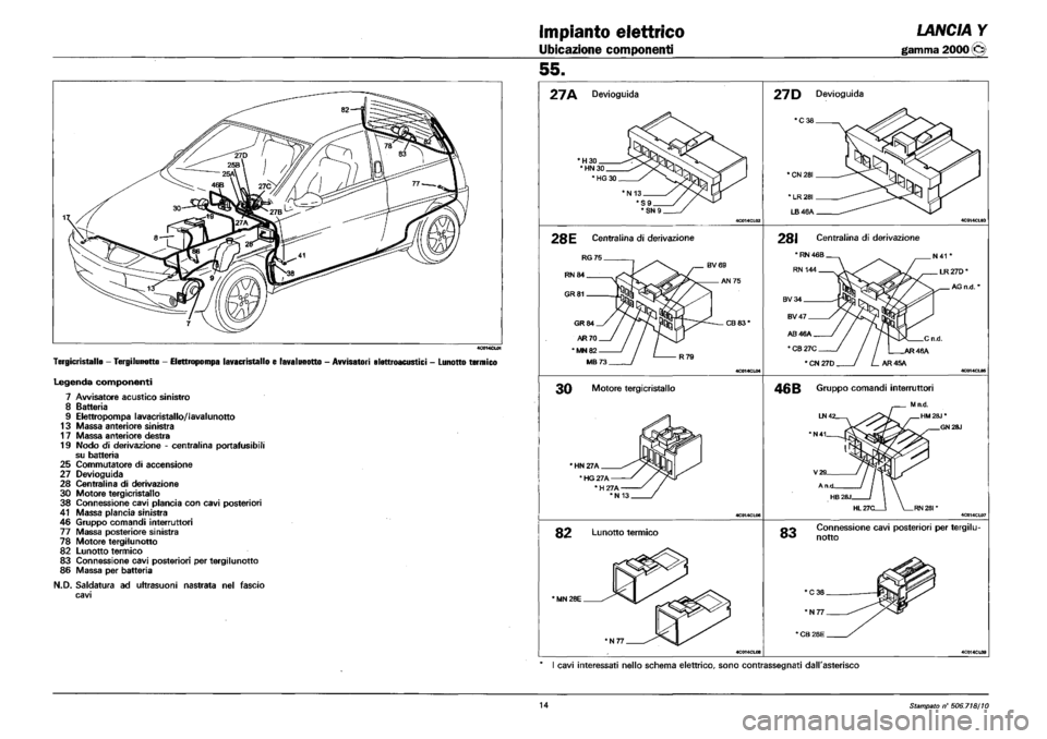 LANCIA Y 1997 Service Repair Manual LANCIA Y 1997 Service Repair Manual