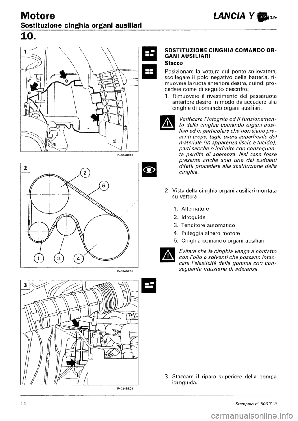 LANCIA Y 1997 Service Repair Manual LANCIA Y 1997 Service Repair Manual