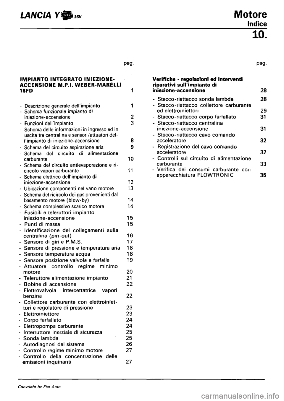 LANCIA Y 1997 Service Repair Manual LANCIA Y 1997 Service Repair Manual