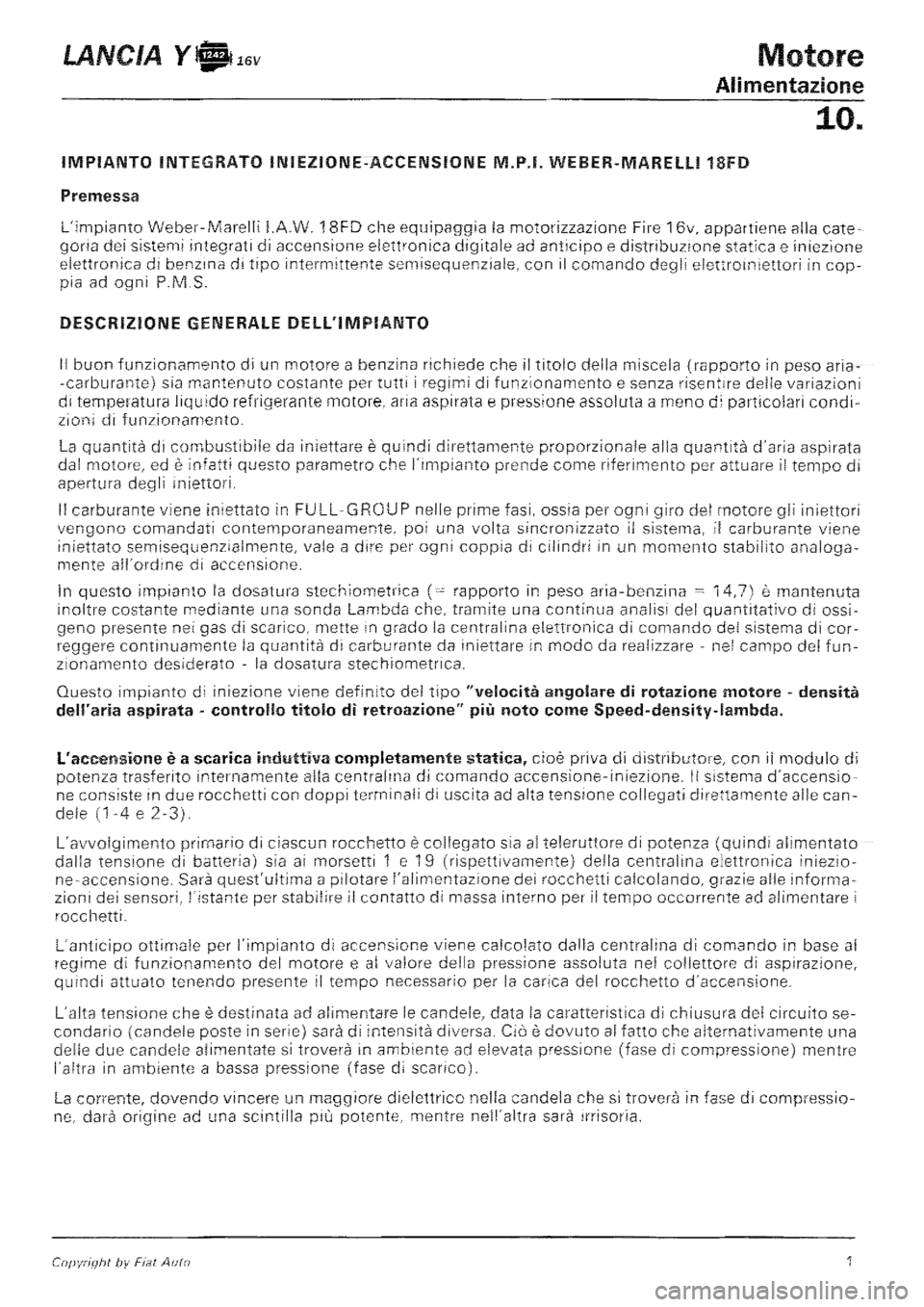 LANCIA Y 1997 Service Repair Manual LANCIA Y 1997 Service Repair Manual