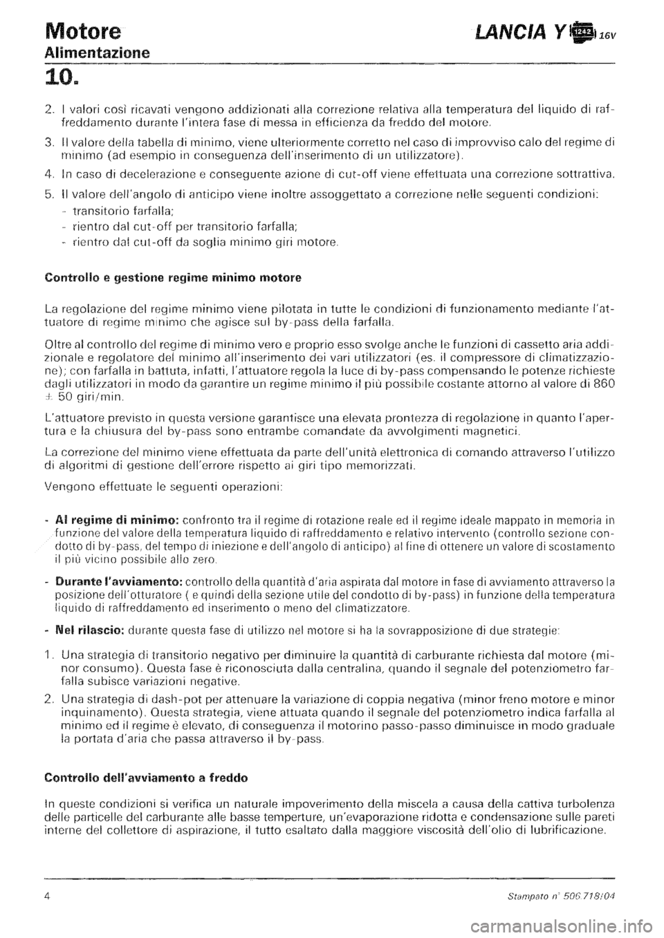 LANCIA Y 1997 Service Repair Manual LANCIA Y 1997 Service Repair Manual