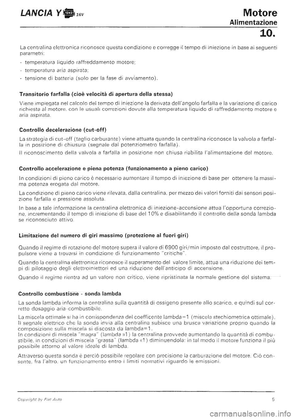 LANCIA Y 1997 Service Repair Manual LANCIA Y 1997 Service Repair Manual