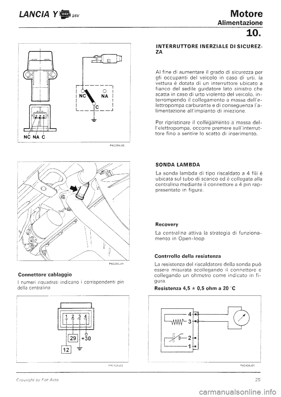 LANCIA Y 1997 Service Repair Manual LANCIA Y 1997 Service Repair Manual