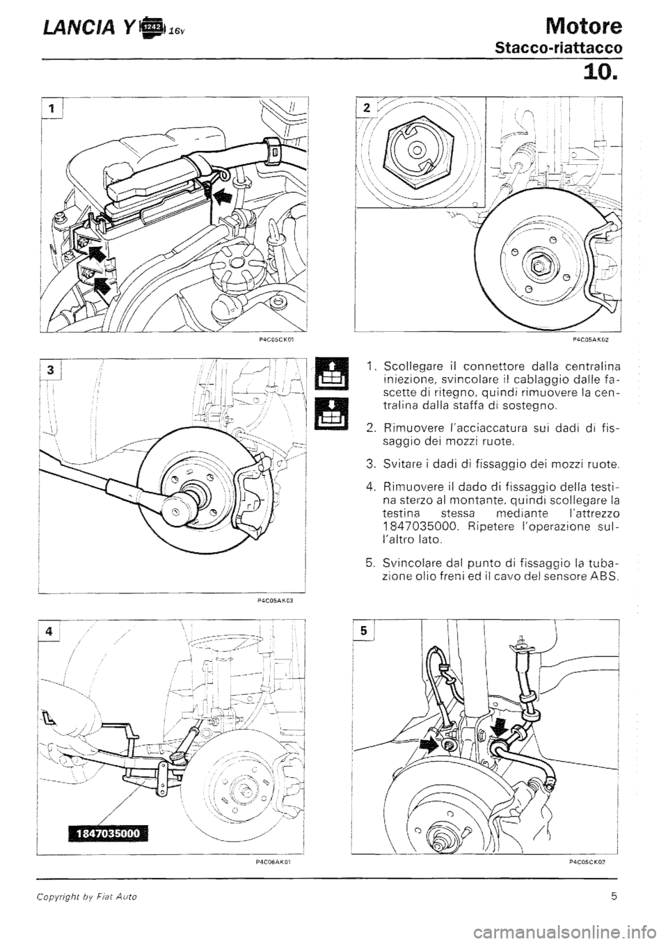 LANCIA Y 1997 Service Repair Manual LANCIA Y 1997 Service Repair Manual
