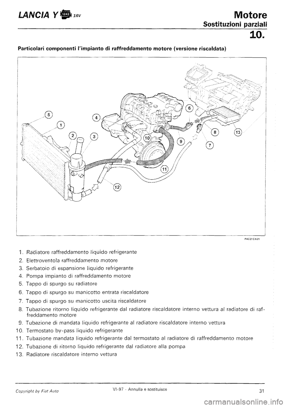 LANCIA Y 1997 Service Repair Manual LANCIA Y 1997 Service Repair Manual