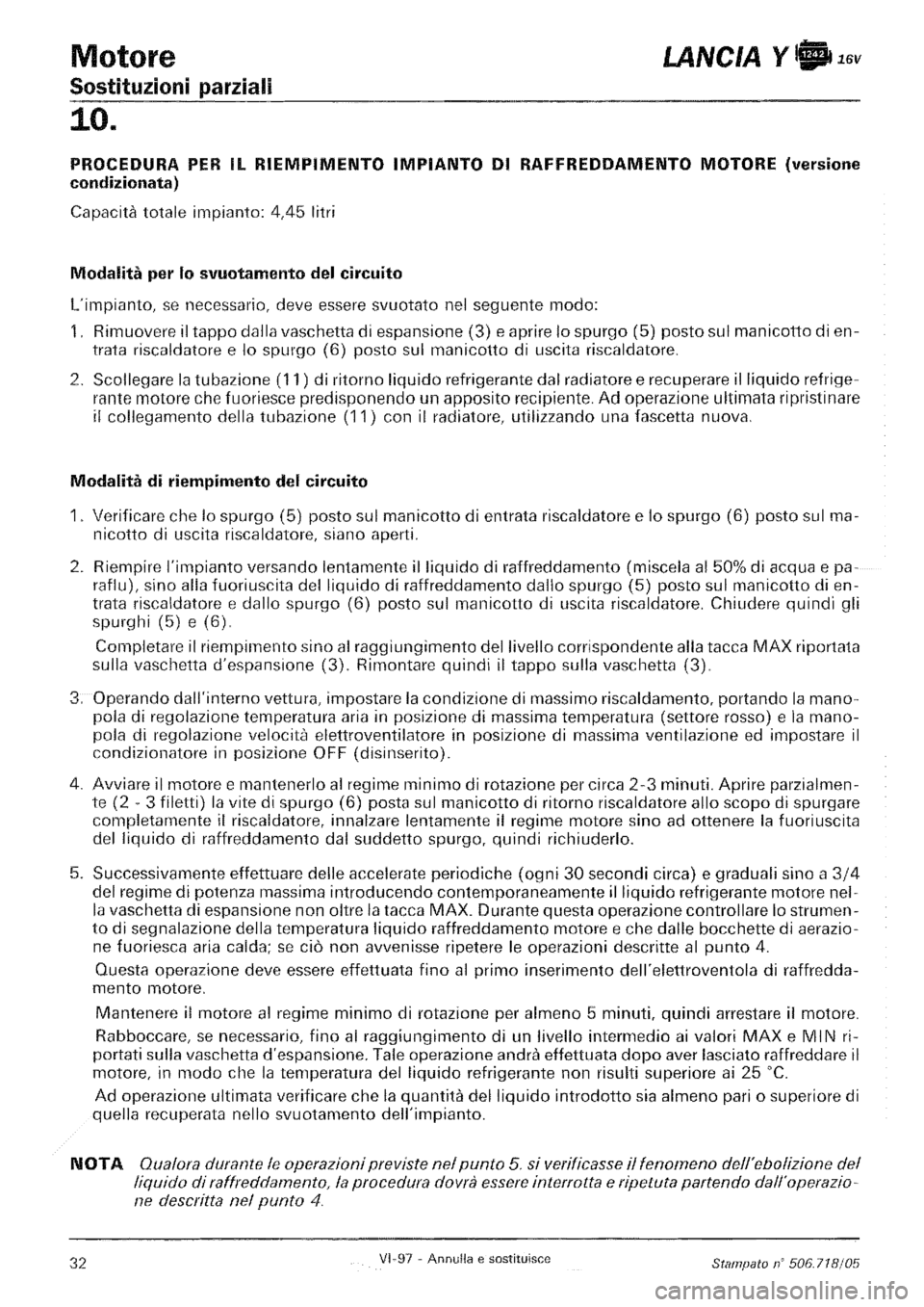 LANCIA Y 1997  Service Repair Manual 