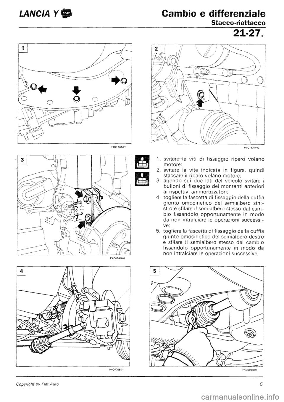 LANCIA Y 1997 Service Repair Manual LANCIA Y 1997 Service Repair Manual