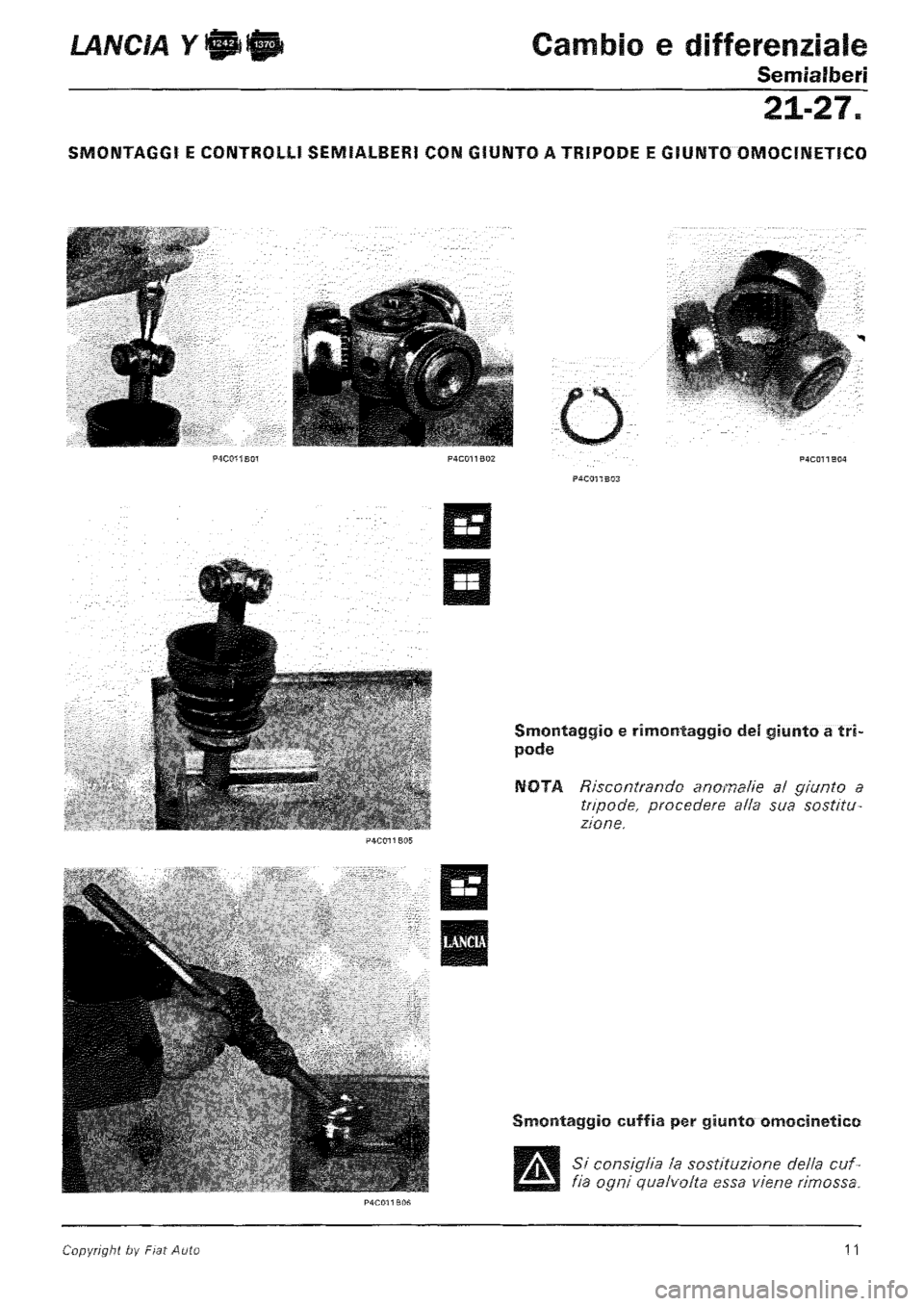 LANCIA Y 1997 Service Repair Manual LANCIA Y 1997 Service Repair Manual