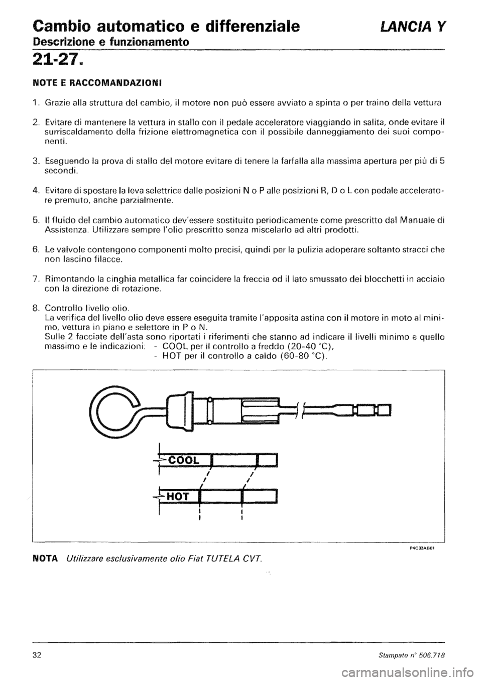 LANCIA Y 1997  Service Repair Manual 