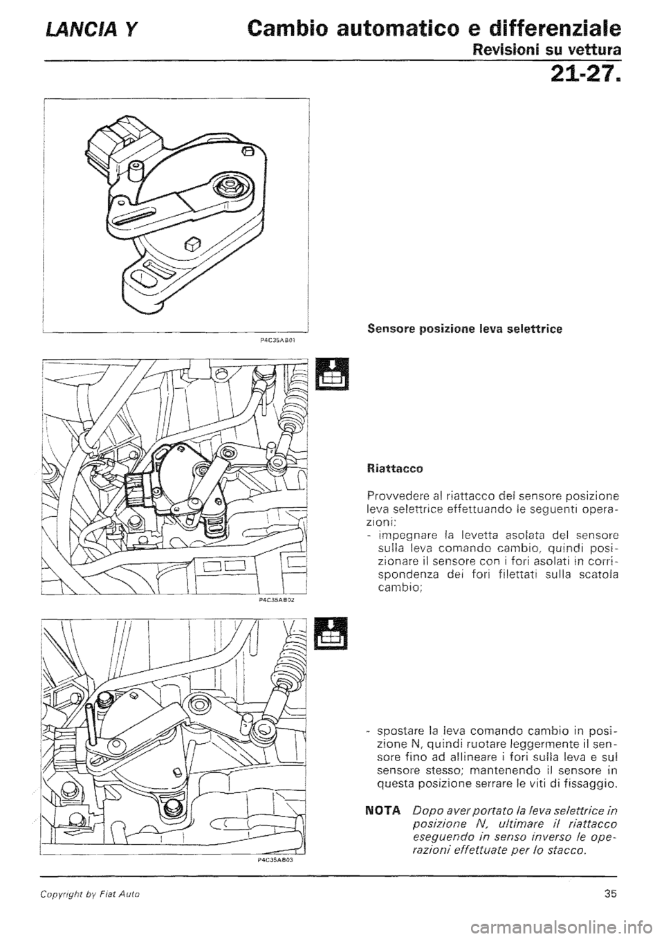 LANCIA Y 1997  Service Repair Manual 