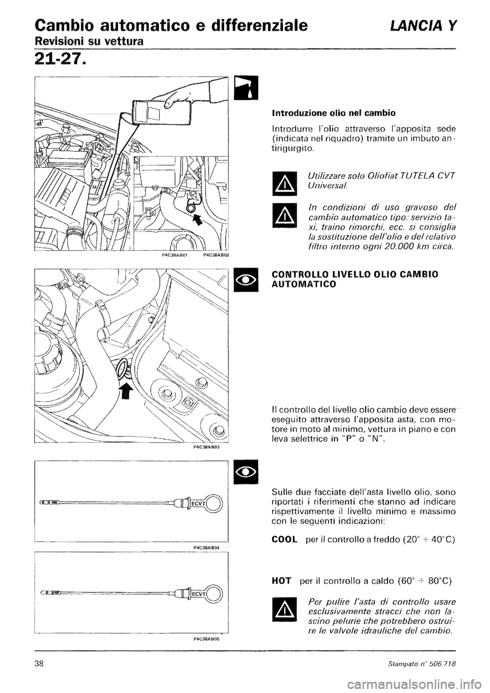 LANCIA Y 1997  Service Repair Manual 