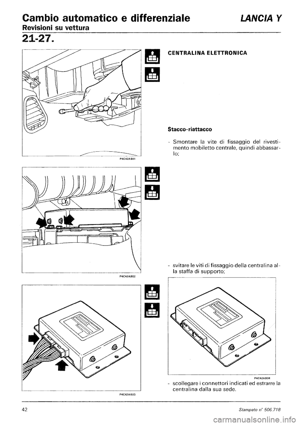 LANCIA Y 1997 Service Repair Manual LANCIA Y 1997 Service Repair Manual