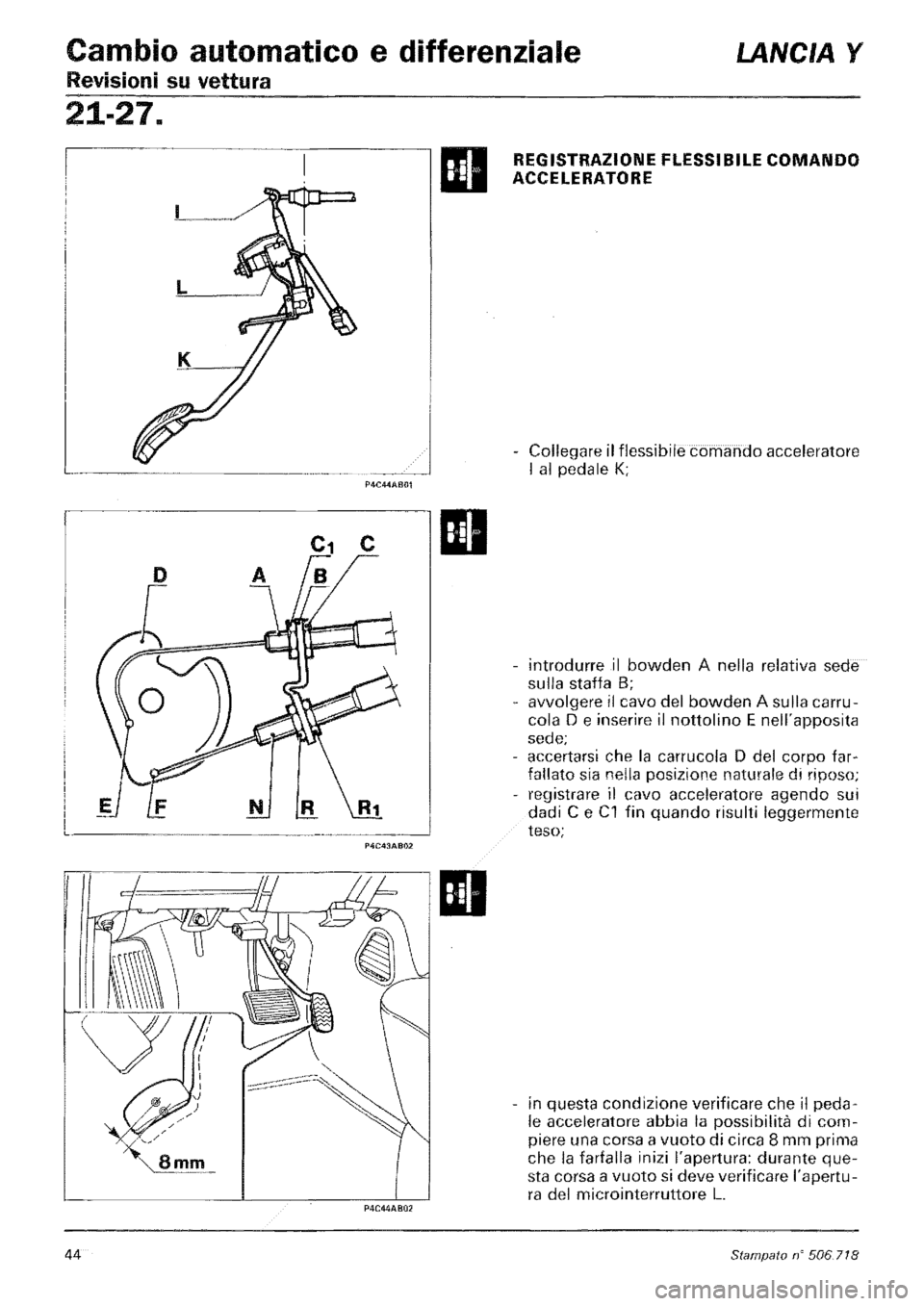 LANCIA Y 1997 Service Repair Manual LANCIA Y 1997 Service Repair Manual