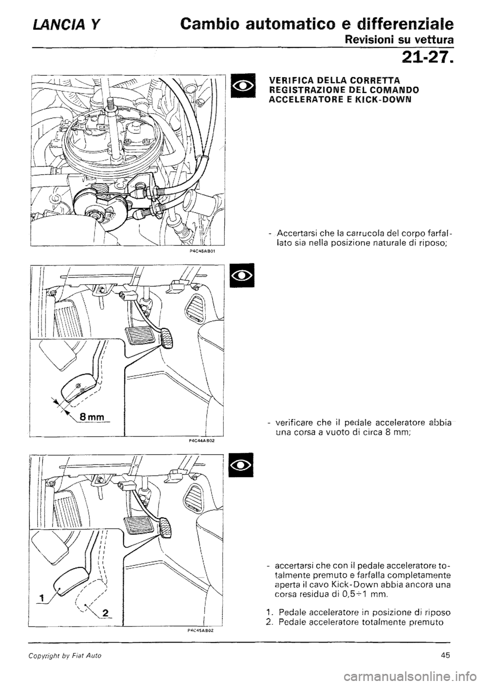 LANCIA Y 1997 Service Repair Manual LANCIA Y 1997 Service Repair Manual