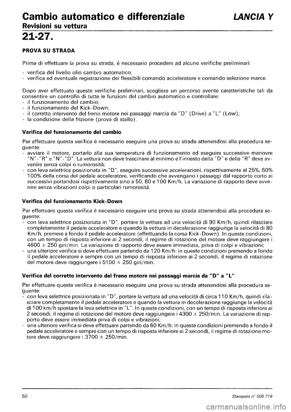 LANCIA Y 1997  Service Repair Manual 