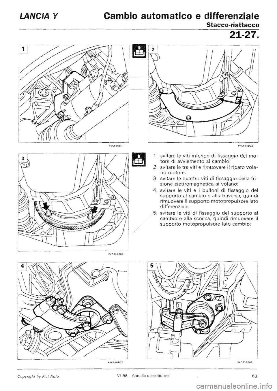 LANCIA Y 1997 Service Repair Manual LANCIA Y 1997 Service Repair Manual