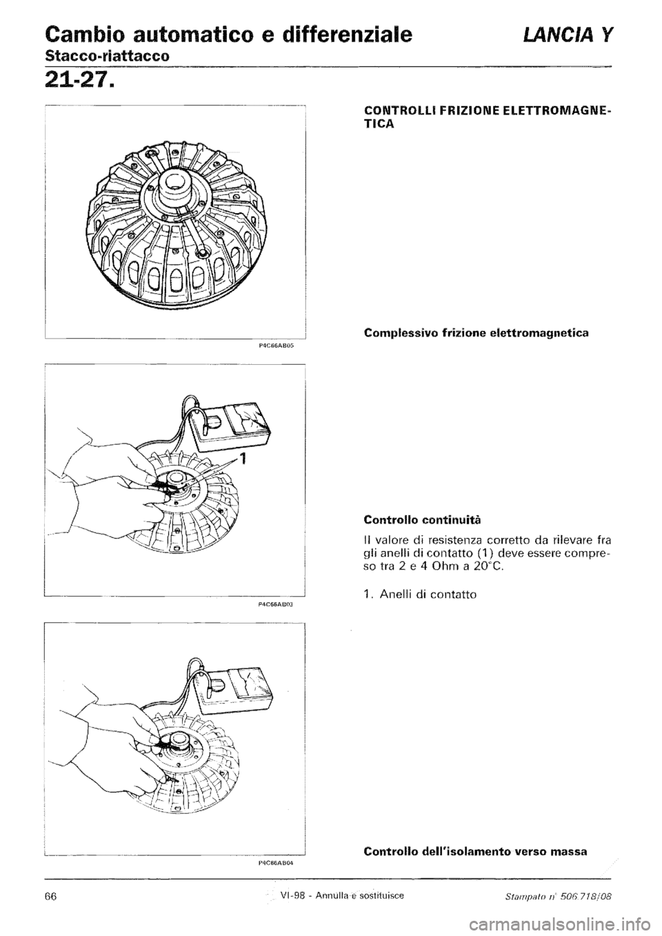 LANCIA Y 1997 Service Repair Manual LANCIA Y 1997 Service Repair Manual