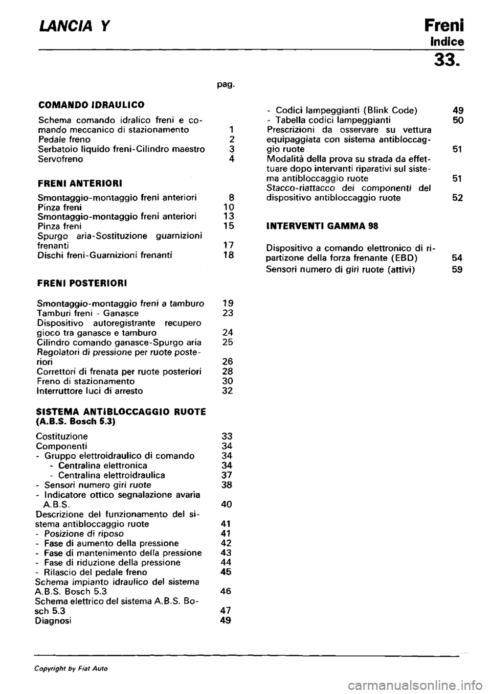 LANCIA Y 1997 Service Repair Manual LANCIA Y 1997 Service Repair Manual