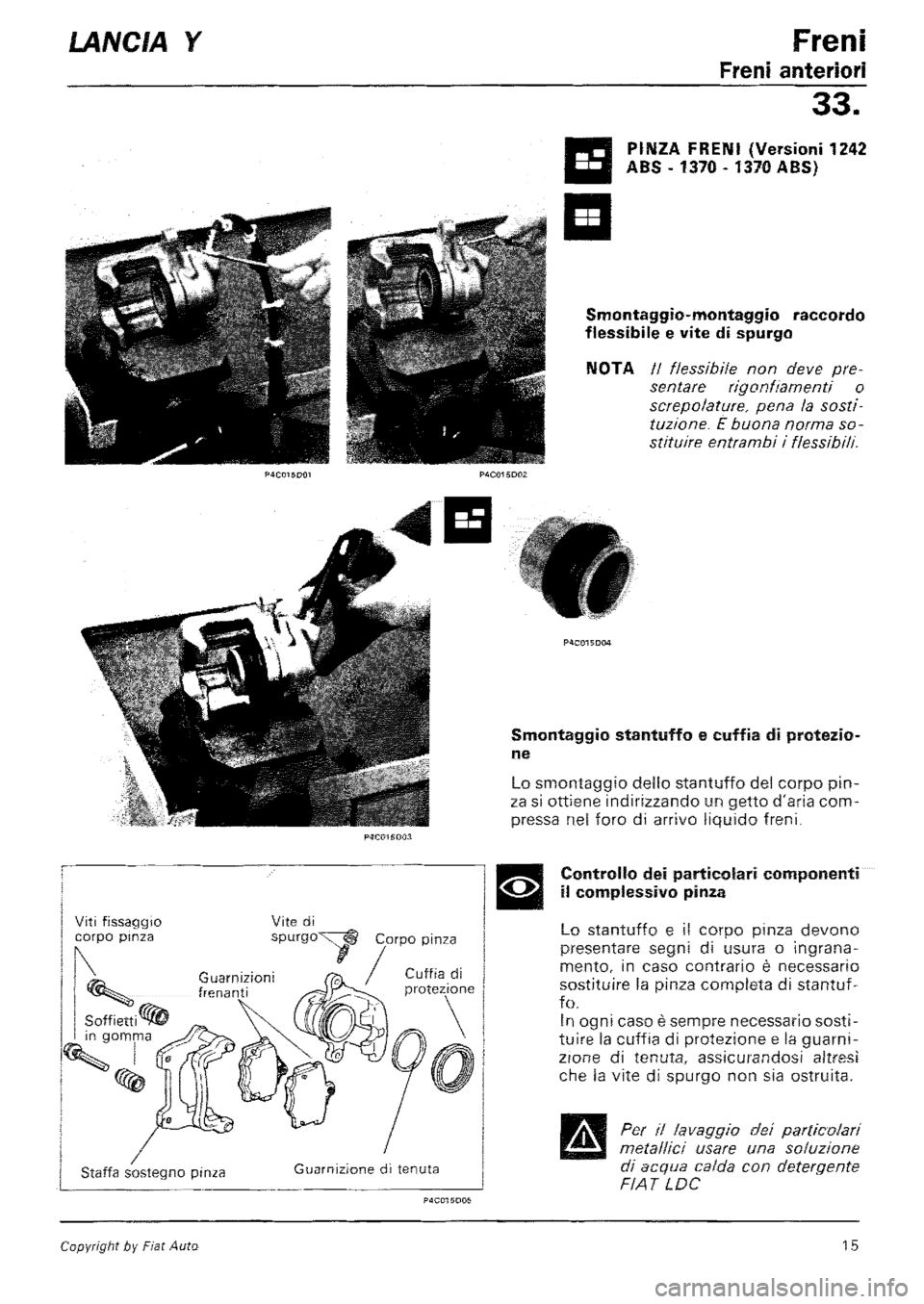LANCIA Y 1997 Service Repair Manual LANCIA Y 1997 Service Repair Manual