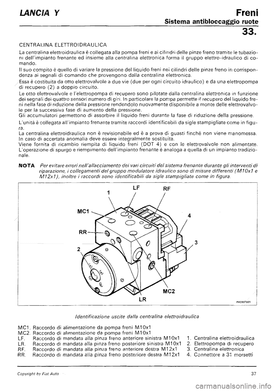 LANCIA Y 1997 Service Repair Manual LANCIA Y 1997 Service Repair Manual