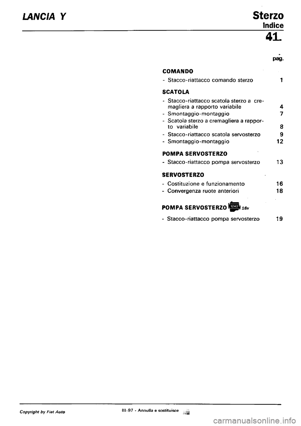 LANCIA Y 1997  Service Repair Manual 
