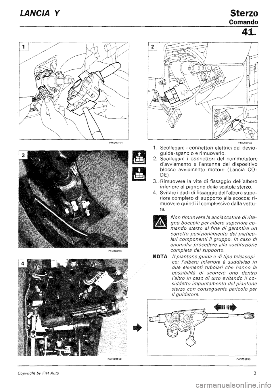 LANCIA Y 1997 Service Repair Manual LANCIA Y 1997 Service Repair Manual