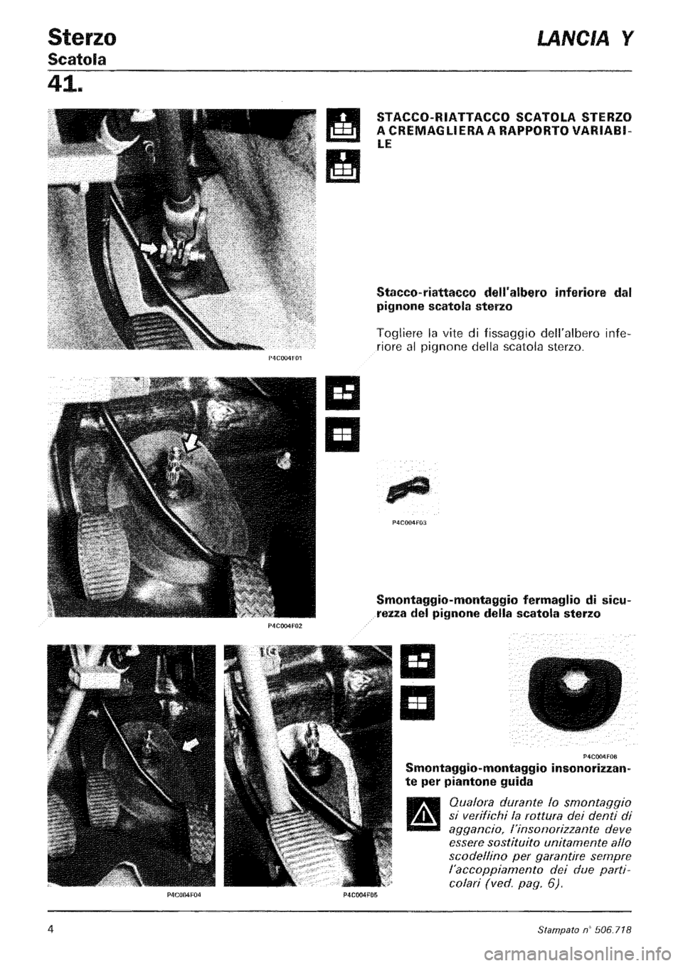 LANCIA Y 1997 Service Repair Manual LANCIA Y 1997 Service Repair Manual