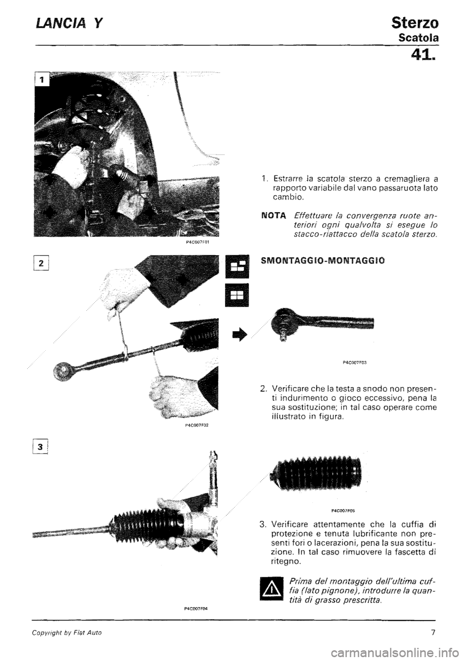 LANCIA Y 1997 Service Repair Manual LANCIA Y 1997 Service Repair Manual