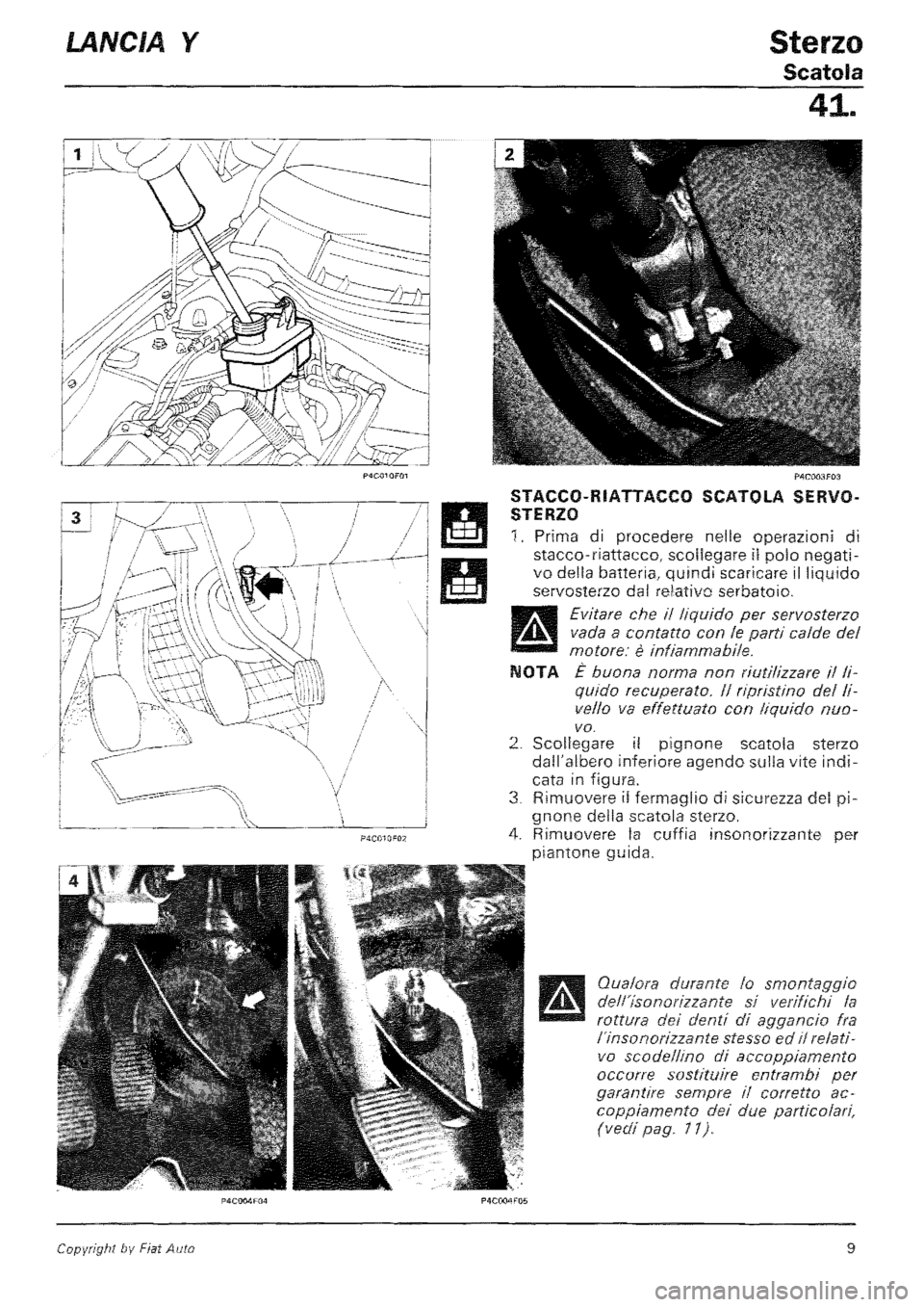 LANCIA Y 1997 Service Repair Manual LANCIA Y 1997 Service Repair Manual