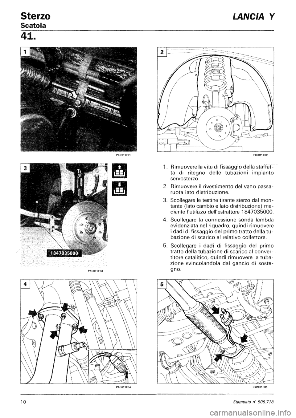 LANCIA Y 1997 Service Repair Manual LANCIA Y 1997 Service Repair Manual