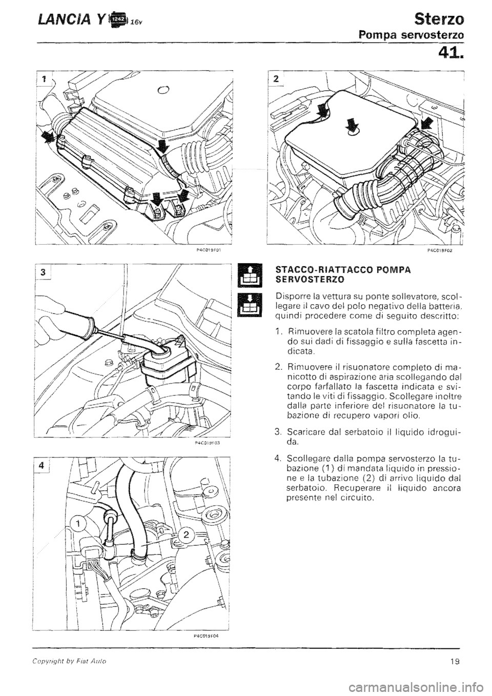 LANCIA Y 1997 Service Repair Manual LANCIA Y 1997 Service Repair Manual